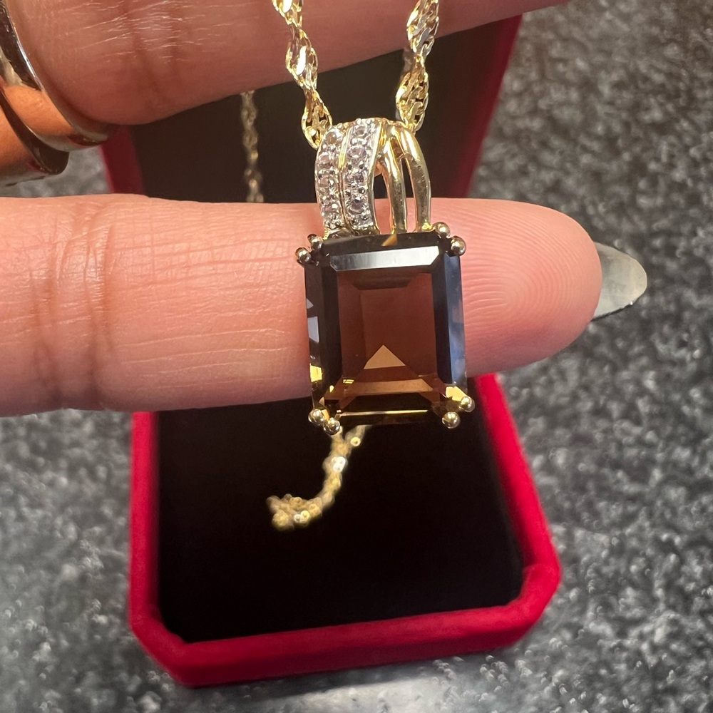 10k/14k Smoky Topaz necklace